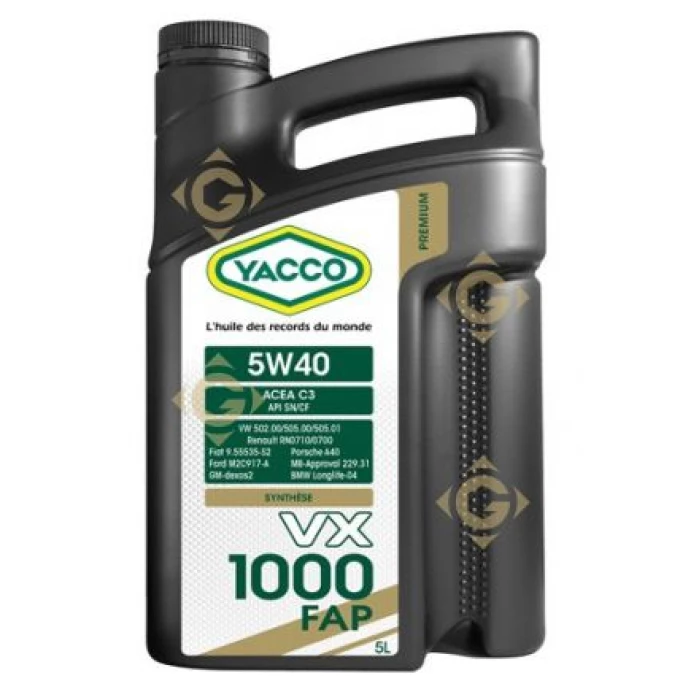 YACCO VX 1000 FAP 5W40 5L 1